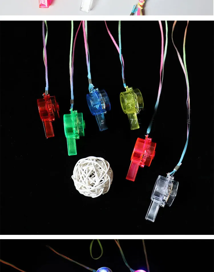 Transparent PP Luminous Whistle Children Whistle with Different Color
