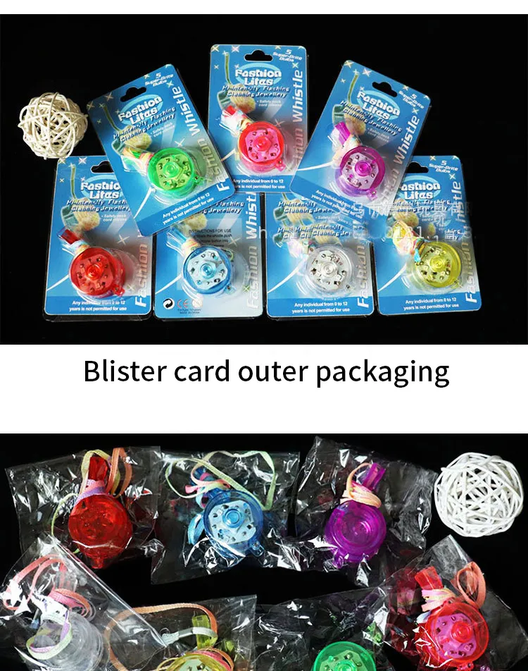Transparent PP Luminous Whistle Children Whistle with Different Color