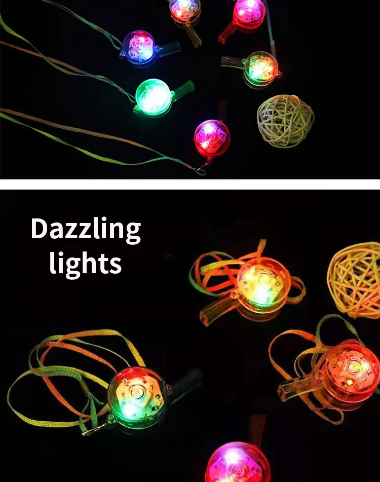 Transparent PP Luminous Whistle Children Whistle with Different Color