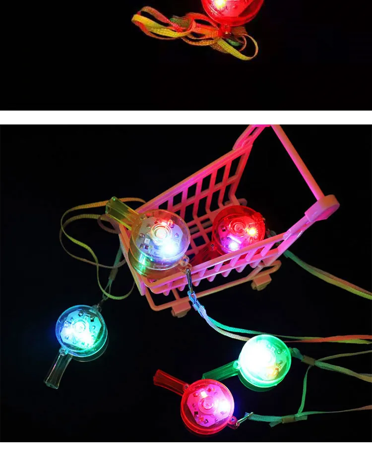 Transparent PP Luminous Whistle Children Whistle with Different Color