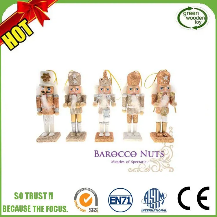 Unpainted Mini Wooden Blank Adult Nutcracker Ornaments Craft Models Statues Dolls Toys Supplies From China Factory