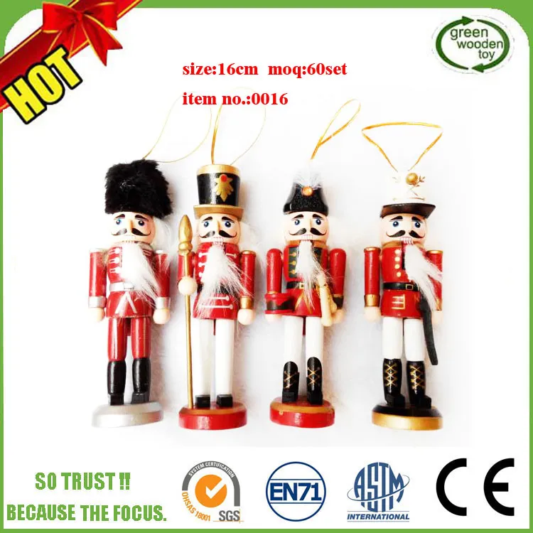 Unpainted Mini Wooden Blank Adult Nutcracker Ornaments Craft Models Statues Dolls Toys Supplies From China Factory