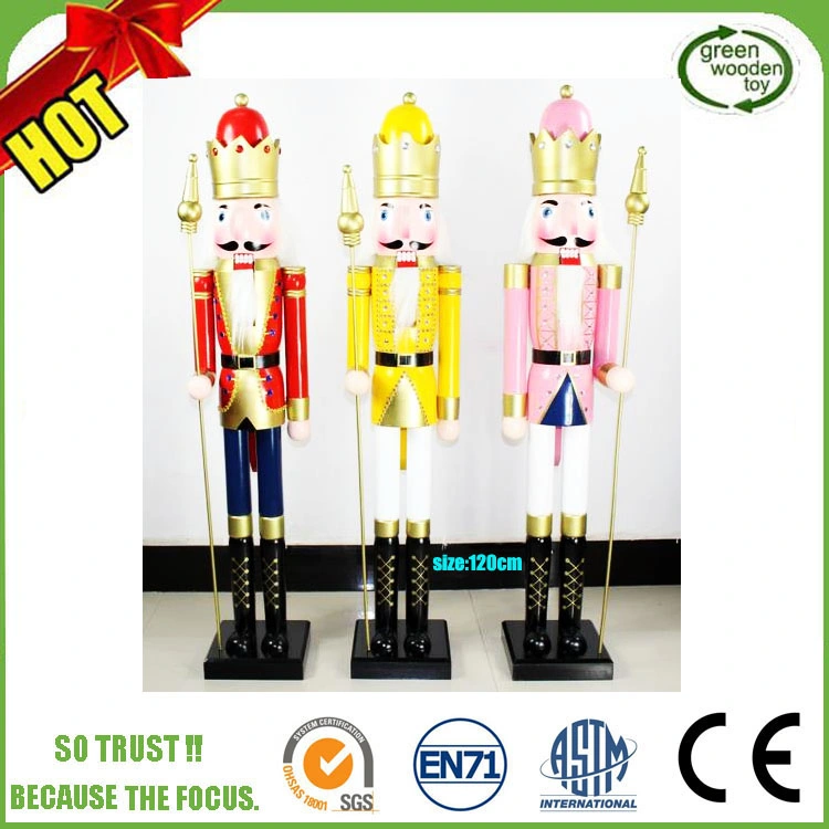 Unpainted Mini Wooden Blank Adult Nutcracker Ornaments Craft Models Statues Dolls Toys Supplies From China Factory
