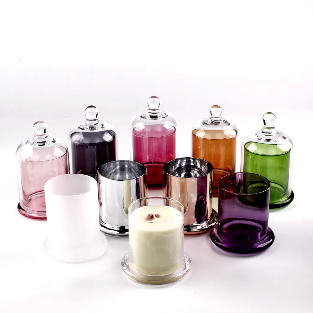 V Shape Glass Candle Holders Candle Vessels Wooden Wick for Candles Cotton Wick