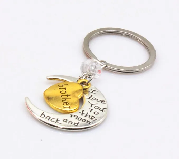 Valentine's Day Gift Love Moon Shape Mom Keychain