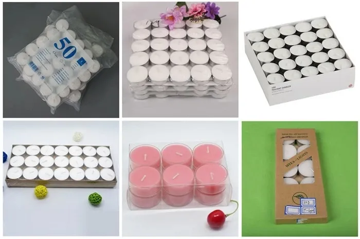 Wedding Favors Candles White Mini Tea Light Candles in Plastic Bag