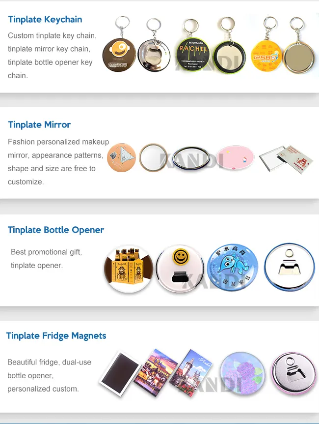 Wholesale Bulk Cheap Custom Sublimation Anime Metal Pin Badge Printing Button Tinplate Badge for Promotion