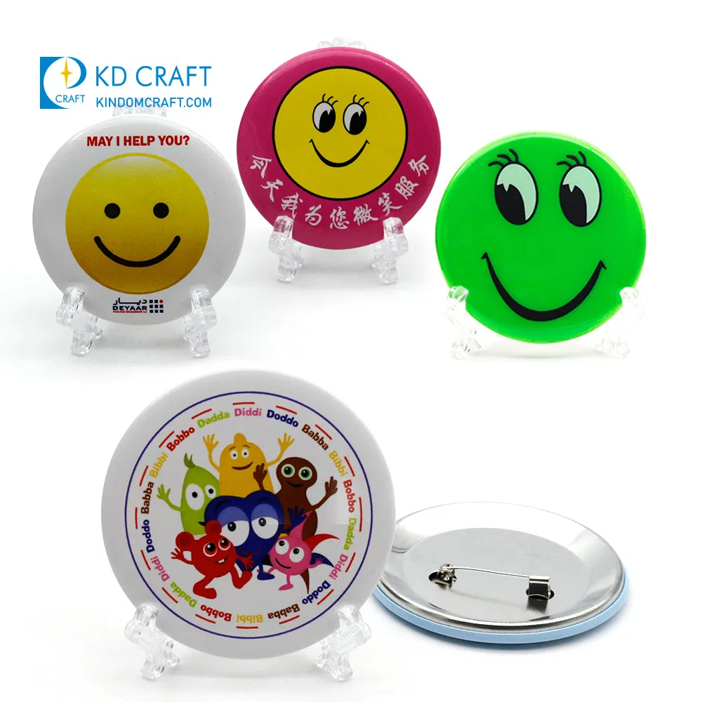 Wholesale Bulk Cheap Custom Sublimation Anime Metal Pin Badge Printing Button Tinplate Badge for Promotion