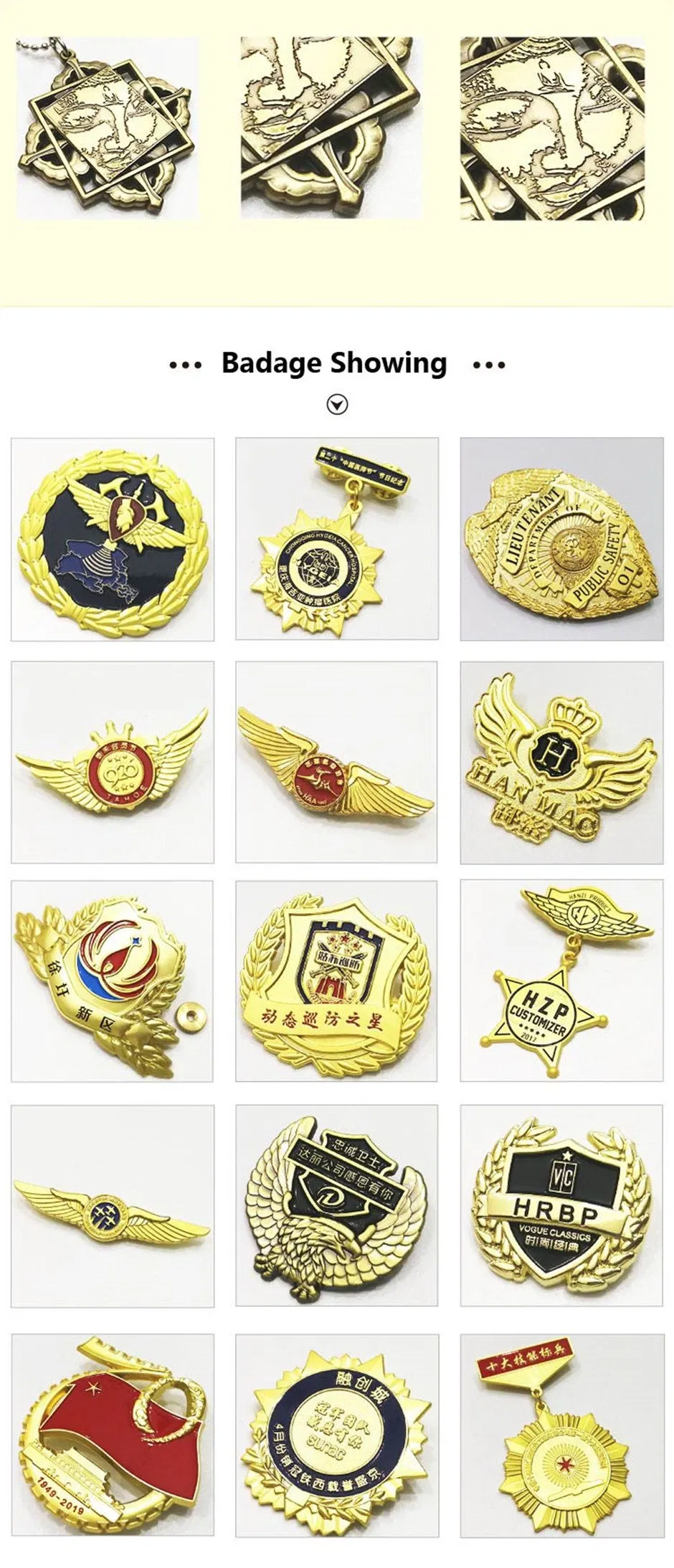 Wholesale Cheap Custom Made Debossed Soft Enamel Anime Lovely Princess Metal Pin Badge for Souvenir