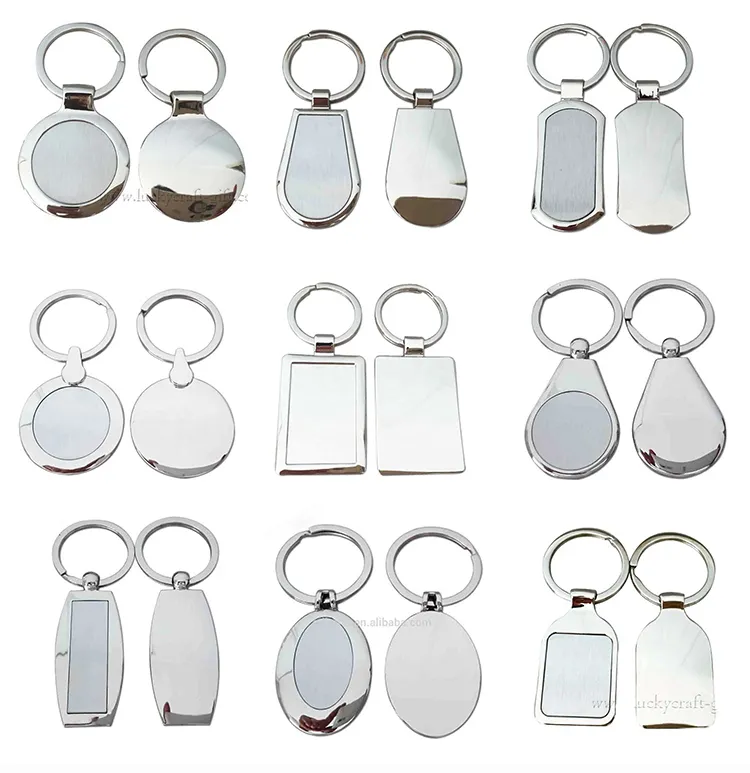 wholesale cheap metal custom logo blank key chain keychain