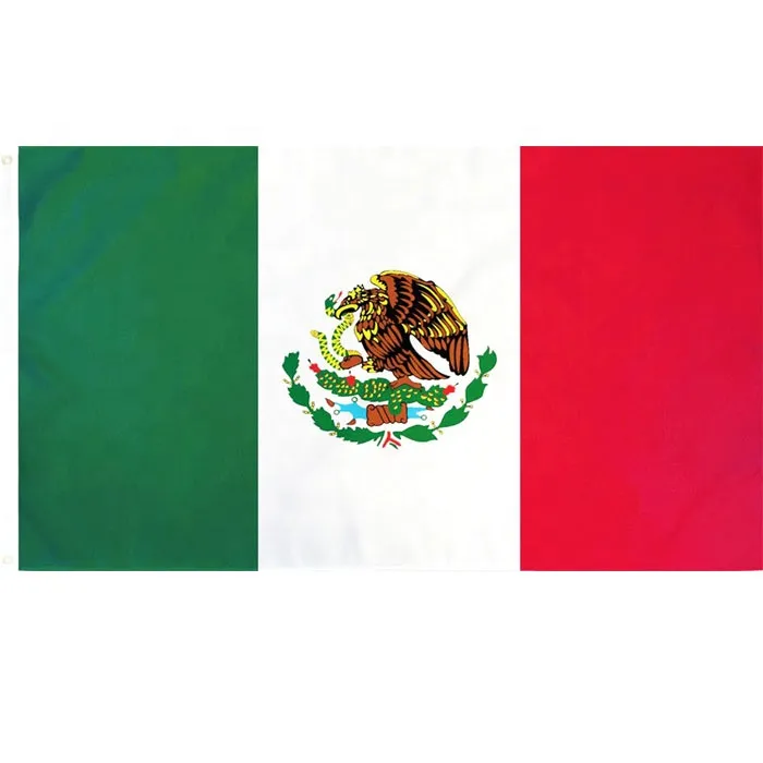 Wholesale Custom Printing Polyester Any Size Outdoor Hanging Mexican Flag