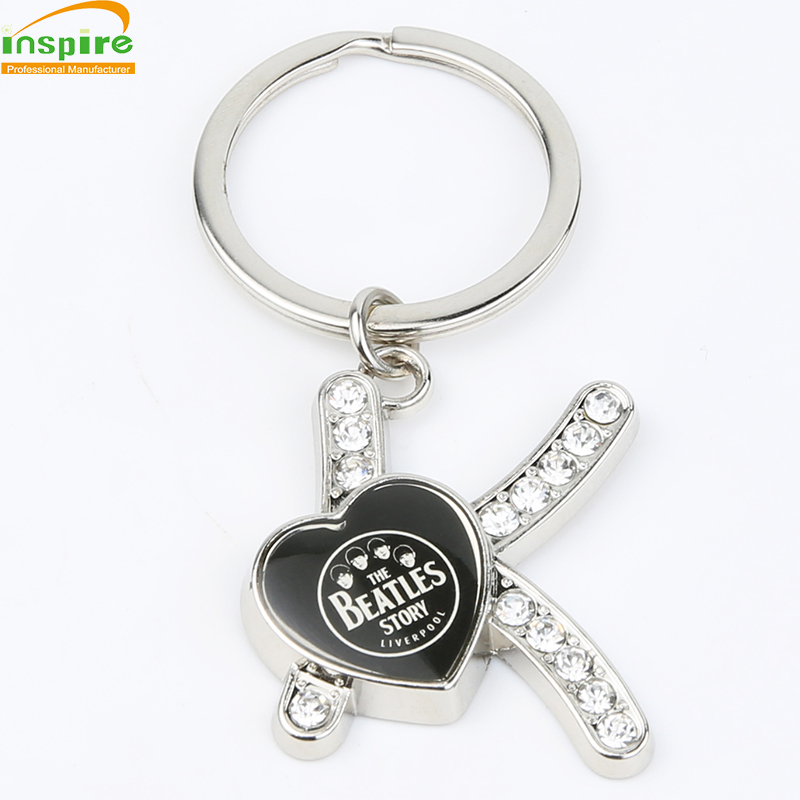 Wholesale Custom Souvenir Promotional Gift Free Samples Metal Letter Key Ring