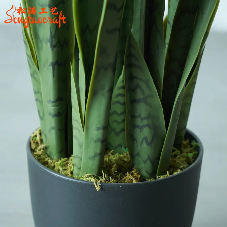 Wholesale Factory Real Touch Indoor Decorative Green Bonsai Artificial Snake Plant