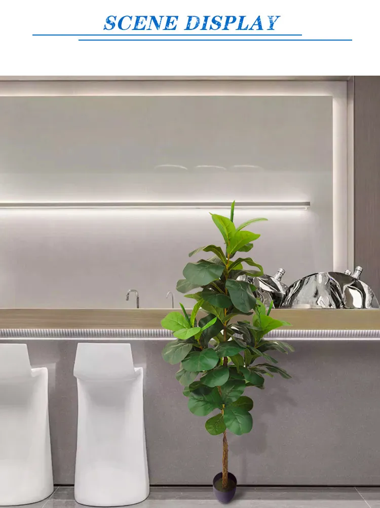 Wholesale Fake Fiddle Fig Plants for House Decoration Hight Quality Artificial Tree