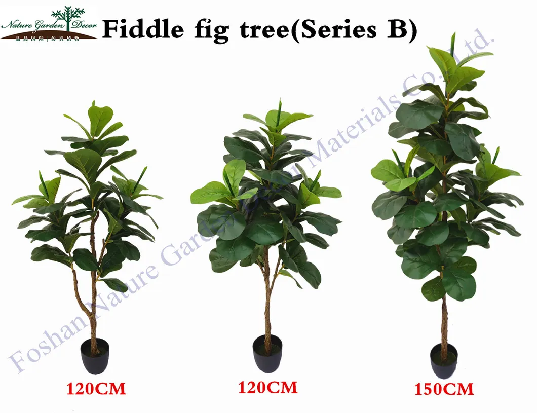 Wholesale Fake Fiddle Fig Plants for House Decoration Hight Quality Artificial Tree