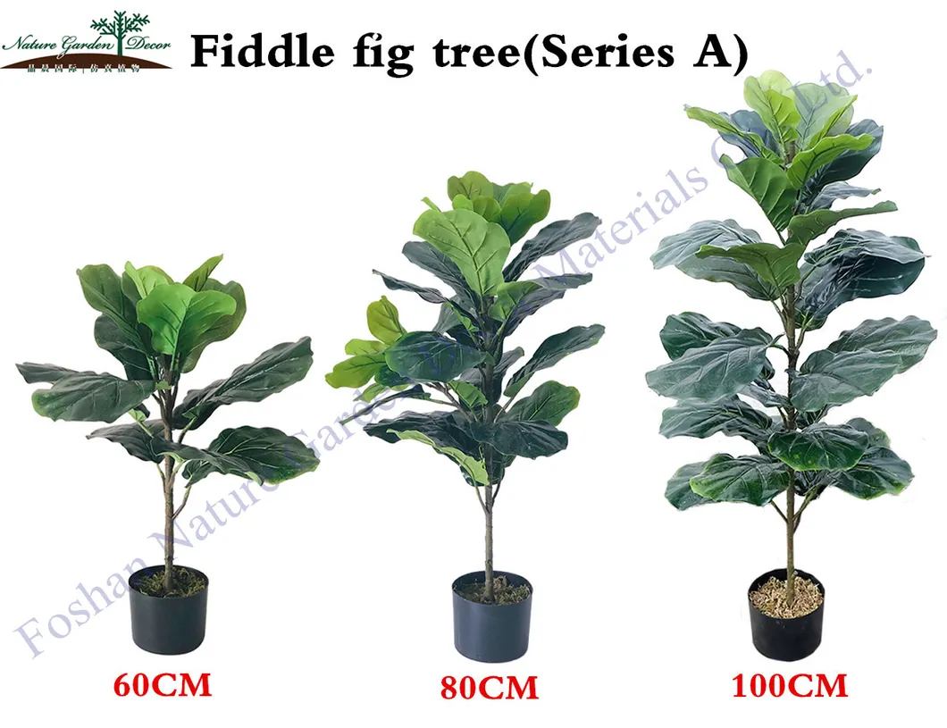 Wholesale Fake Fiddle Fig Plants for House Decoration Hight Quality Artificial Tree