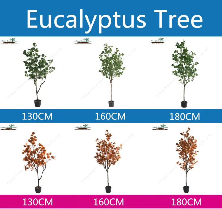 Wholesale Fake Zamioculcas Zamiifolia Potted Trees Artificial Plant Eucalyptus Tree