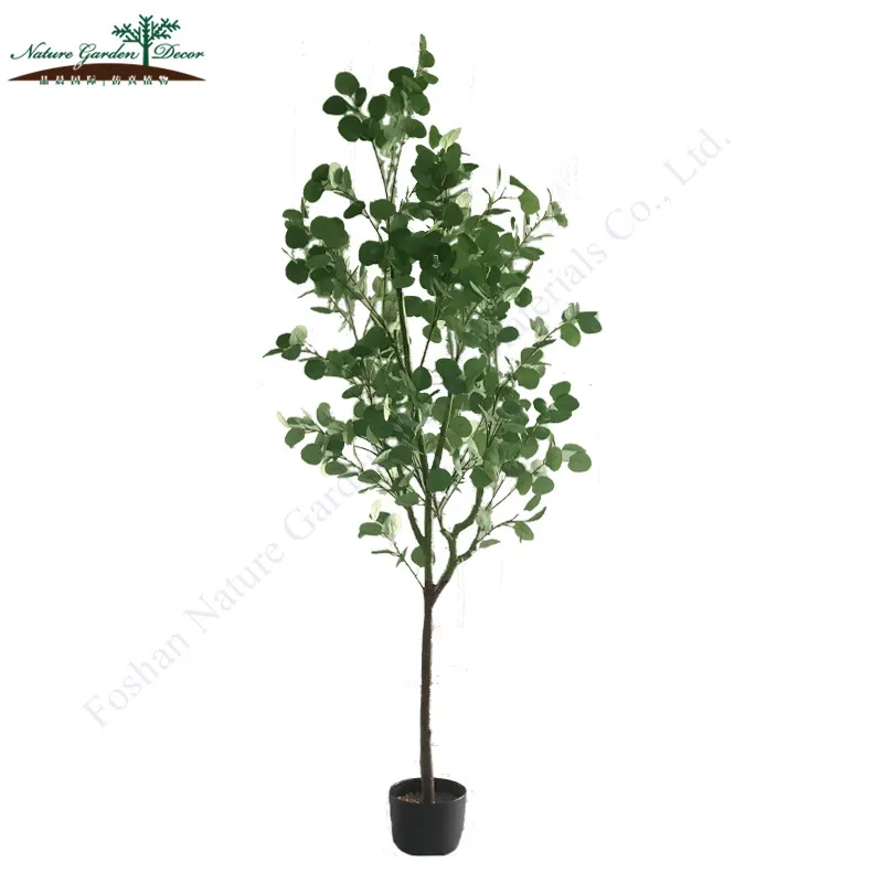 Wholesale Fake Zamioculcas Zamiifolia Potted Trees Artificial Plant Eucalyptus Tree
