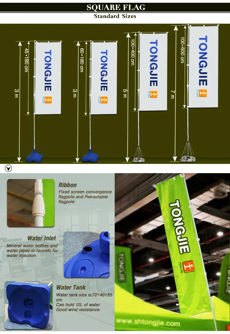 Wholesale Heat Transfer Teardrop Flag, Polyester Flag for Advertising (TJ-25)