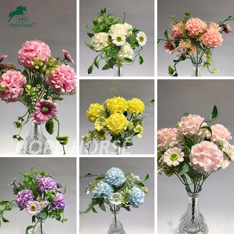 Wholesale Home Wedding Decorations Decorating Artificial Flowers Hydrangea