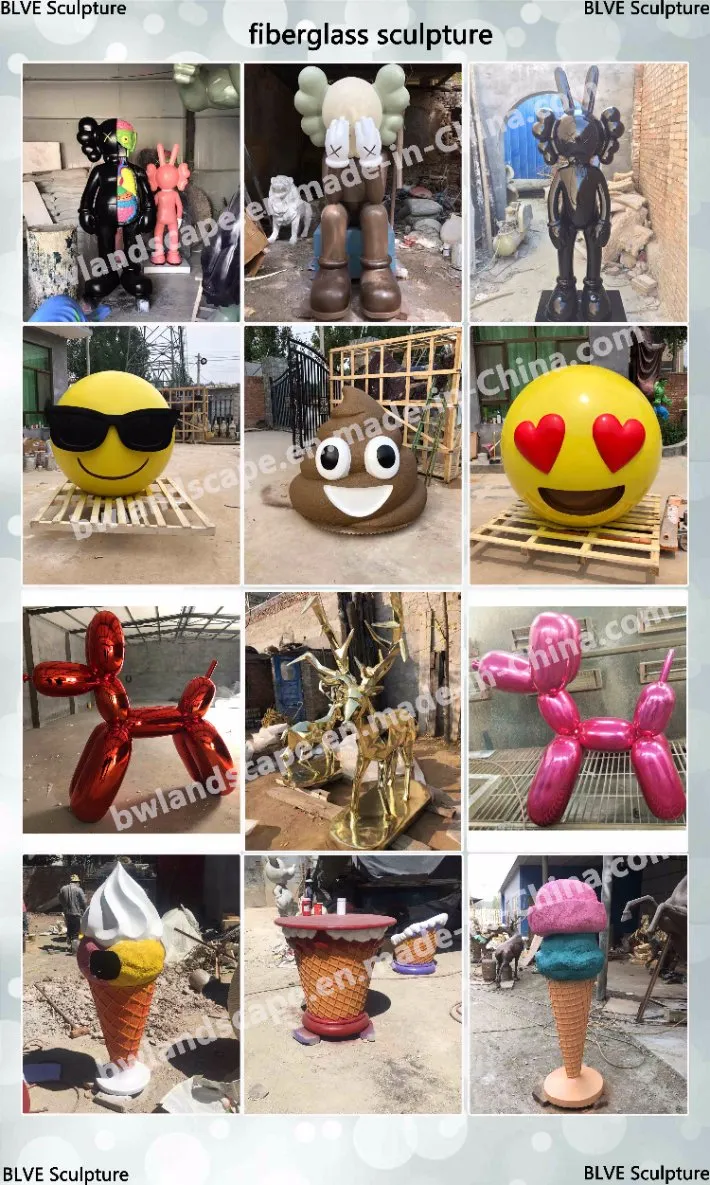 Wholesale Life Size Resin Statue Fiberglass Kaws Sculpture Fsm-05