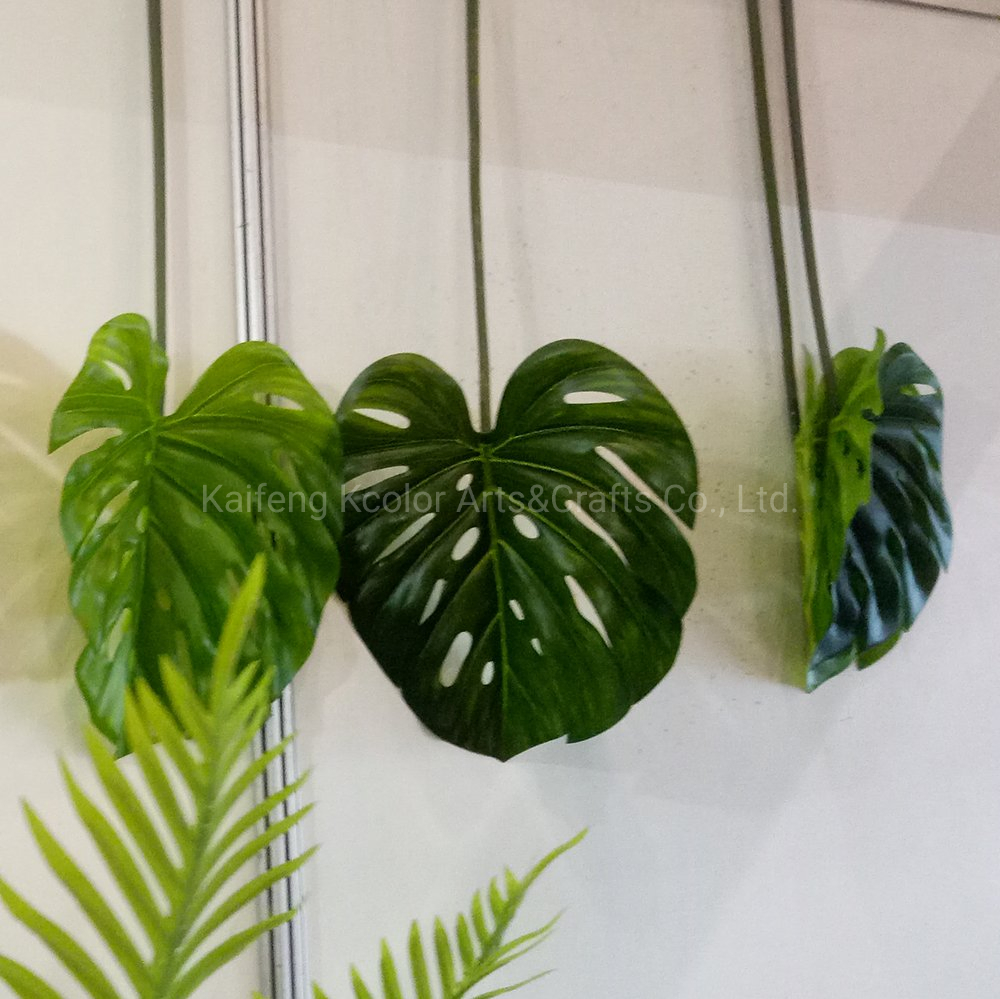 Wholesale Plastic Artificial Monstera Plant Leaves for Home Decoration