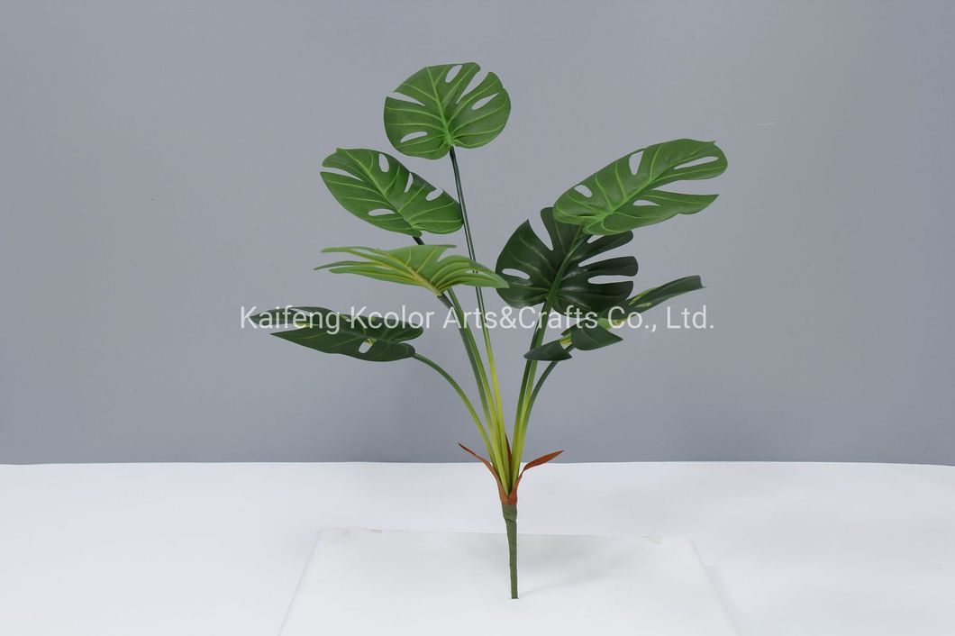 Wholesale Plastic Artificial Monstera Plant Leaves for Home Decoration
