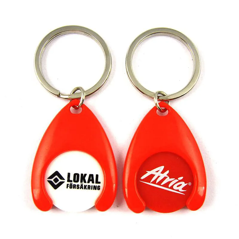 Wholesale Plastic Supermarket Shopping Trolley Cheap Caddy Custom Metal Euro Token Coin Key Holder