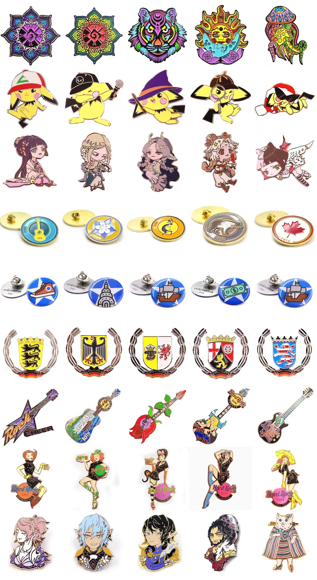 Wholesales Cheap Shell Starfish Custom Pins Cartoon Metal Print Lapel Pin