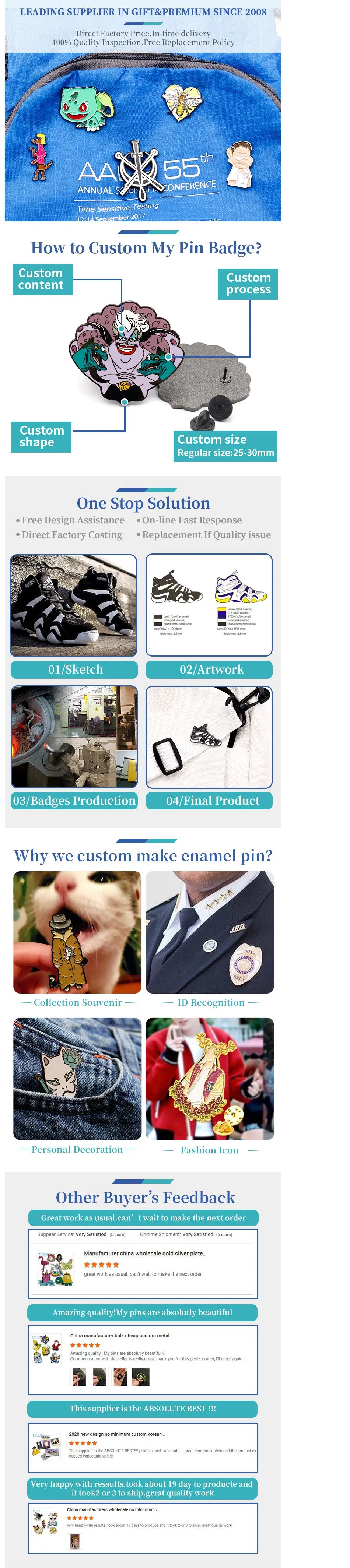 X-Eternal Gifts Wholesale Metal Crafts Soft Enamel Customized Design Epoxy Coating Metal Butterfly Lapel Pin