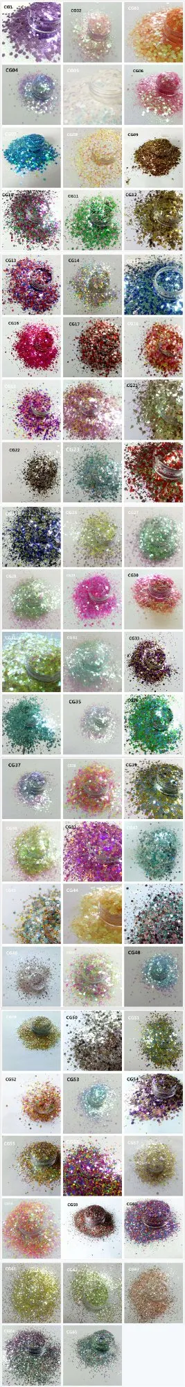 Xucai Factory Direct Wholesale Supply Chunky Mixed Chunky Bulk Iridescent and Rainbow Mixture Polyester Mixed Glitter Sequins for Nails and Face