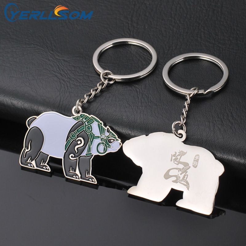 Yerllsom Factory Bespoke Keyring Plate Customized Metal Letter Keychain Y21032902