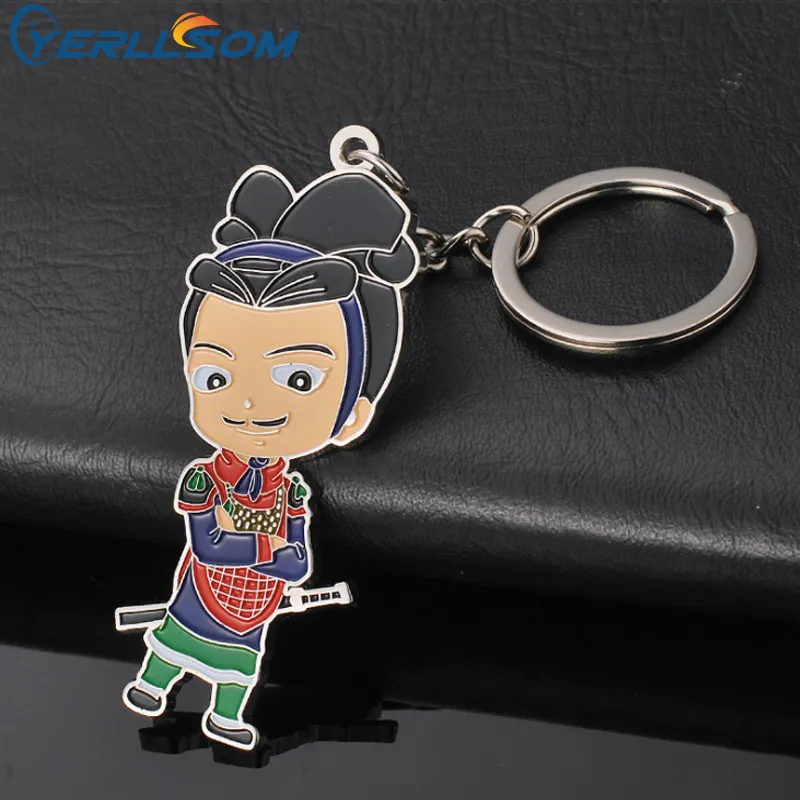 Yerllsom Factory Bespoke Keyring Plate Customized Metal Letter Keychain Y21032905