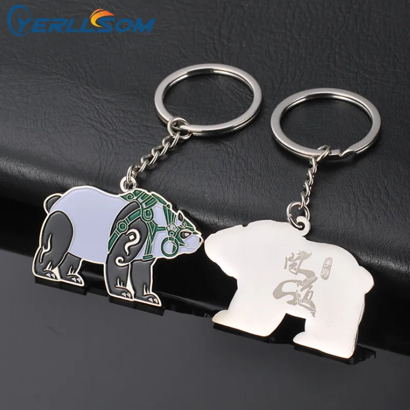 Yerllsom Factory Bespoke Keyring Plate Customized Metal Letter Keychain Y21033002