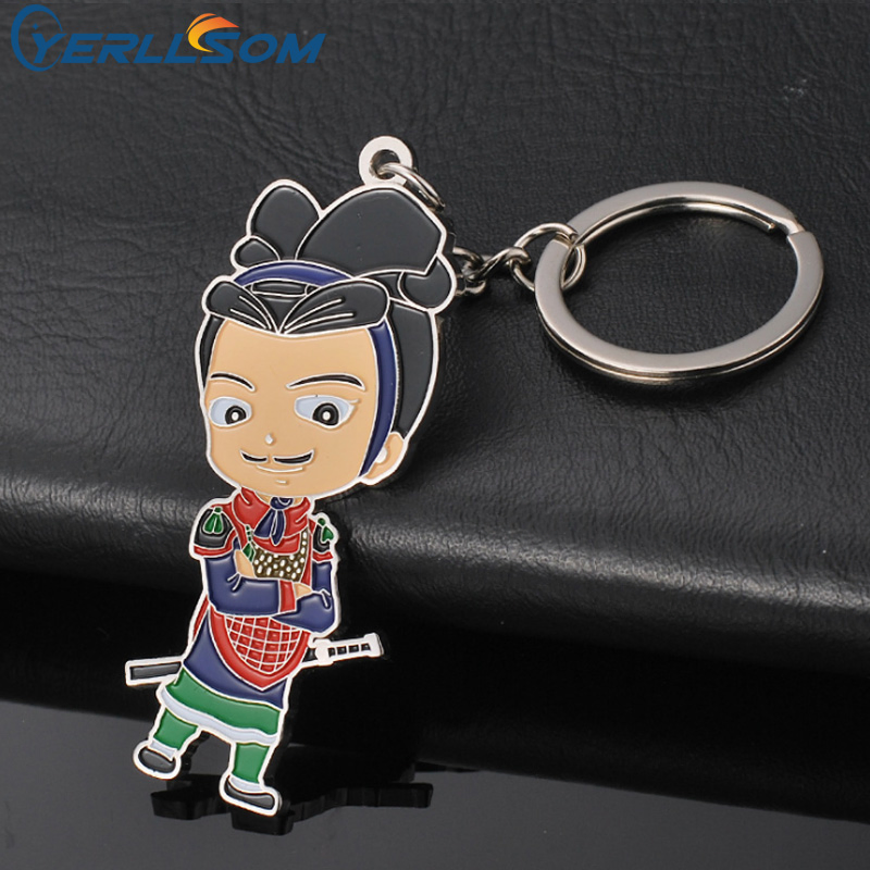Yerllsom Factory Bespoke Keyring Plate Customized Metal Letter Keychain Y21033002